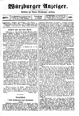 Würzburger Anzeiger (Neue Würzburger Zeitung) Donnerstag 1. Oktober 1857