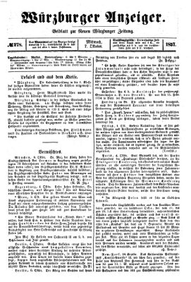 Würzburger Anzeiger (Neue Würzburger Zeitung) Mittwoch 7. Oktober 1857