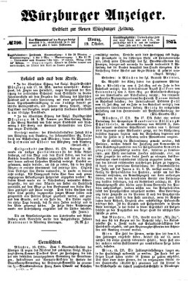 Würzburger Anzeiger (Neue Würzburger Zeitung) Montag 19. Oktober 1857