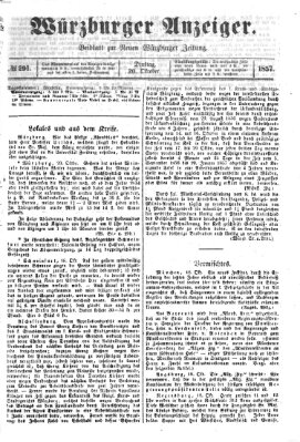 Würzburger Anzeiger (Neue Würzburger Zeitung) Dienstag 20. Oktober 1857