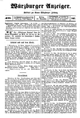 Würzburger Anzeiger (Neue Würzburger Zeitung) Freitag 27. November 1857