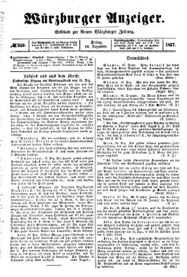 Würzburger Anzeiger (Neue Würzburger Zeitung) Freitag 18. Dezember 1857