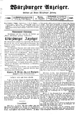 Würzburger Anzeiger (Neue Würzburger Zeitung) Montag 21. Dezember 1857