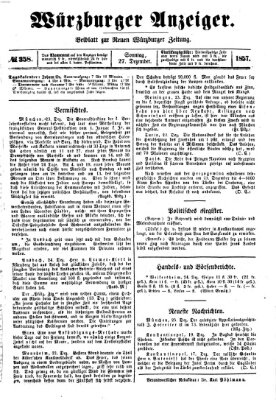 Würzburger Anzeiger (Neue Würzburger Zeitung) Sonntag 27. Dezember 1857