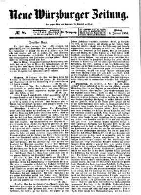 Neue Würzburger Zeitung Freitag 8. Januar 1858