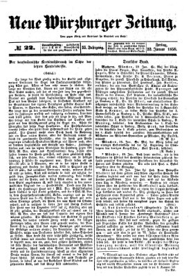 Neue Würzburger Zeitung Freitag 22. Januar 1858