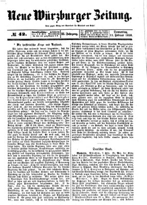 Neue Würzburger Zeitung Donnerstag 11. Februar 1858