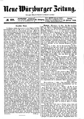 Neue Würzburger Zeitung Freitag 12. Februar 1858