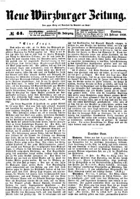 Neue Würzburger Zeitung Samstag 13. Februar 1858