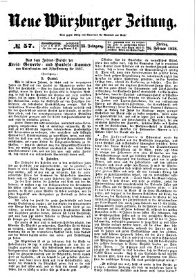 Neue Würzburger Zeitung Freitag 26. Februar 1858