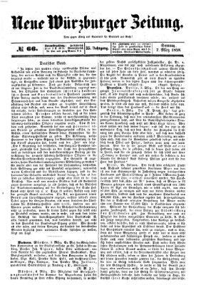 Neue Würzburger Zeitung Sonntag 7. März 1858