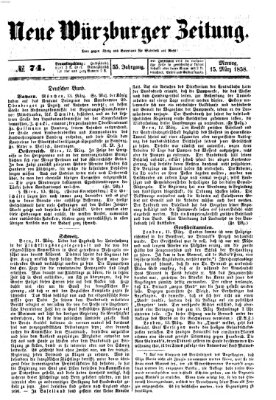 Neue Würzburger Zeitung Montag 15. März 1858