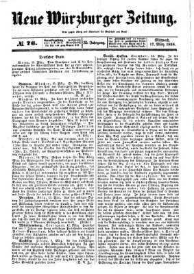 Neue Würzburger Zeitung Mittwoch 17. März 1858