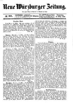 Neue Würzburger Zeitung Donnerstag 18. März 1858