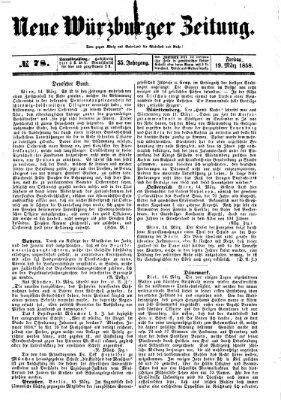 Neue Würzburger Zeitung Freitag 19. März 1858