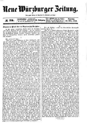 Neue Würzburger Zeitung Samstag 20. März 1858