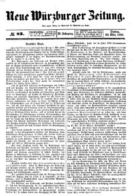 Neue Würzburger Zeitung Dienstag 23. März 1858