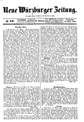 Neue Würzburger Zeitung Donnerstag 25. März 1858