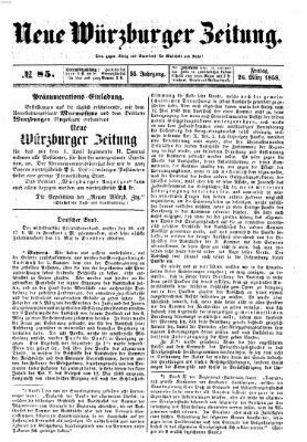 Neue Würzburger Zeitung Freitag 26. März 1858