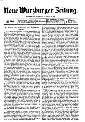 Neue Würzburger Zeitung Mittwoch 7. April 1858