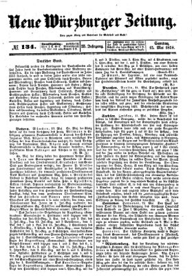 Neue Würzburger Zeitung Samstag 15. Mai 1858