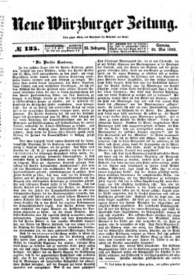 Neue Würzburger Zeitung Sonntag 16. Mai 1858