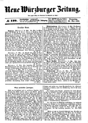 Neue Würzburger Zeitung Donnerstag 20. Mai 1858