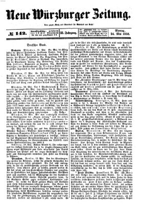 Neue Würzburger Zeitung Montag 24. Mai 1858