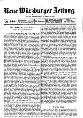 Neue Würzburger Zeitung Mittwoch 26. Mai 1858