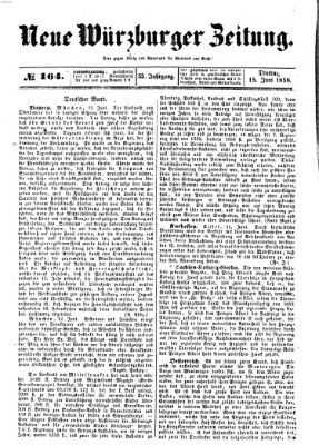 Neue Würzburger Zeitung Dienstag 15. Juni 1858