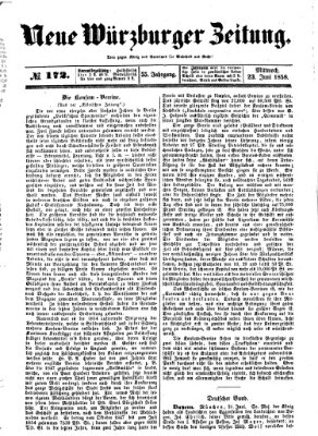 Neue Würzburger Zeitung Mittwoch 23. Juni 1858