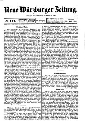 Neue Würzburger Zeitung Montag 28. Juni 1858