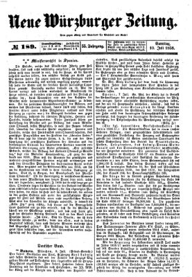 Neue Würzburger Zeitung Samstag 10. Juli 1858