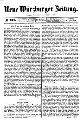 Neue Würzburger Zeitung Dienstag 20. Juli 1858