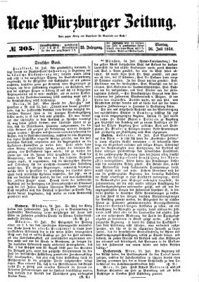 Neue Würzburger Zeitung Montag 26. Juli 1858