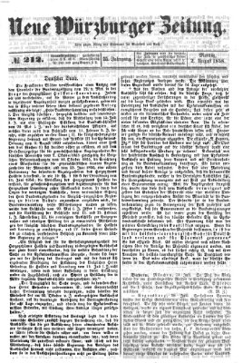 Neue Würzburger Zeitung Montag 2. August 1858