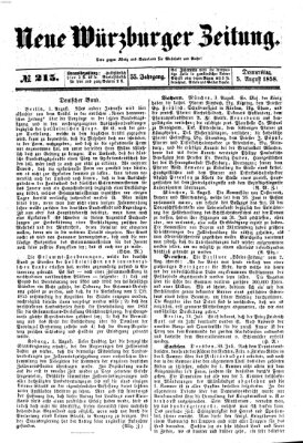 Neue Würzburger Zeitung Donnerstag 5. August 1858