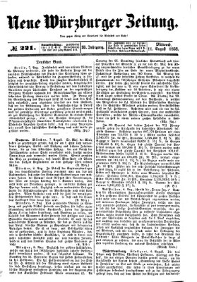 Neue Würzburger Zeitung Mittwoch 11. August 1858