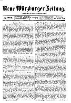 Neue Würzburger Zeitung Donnerstag 12. August 1858