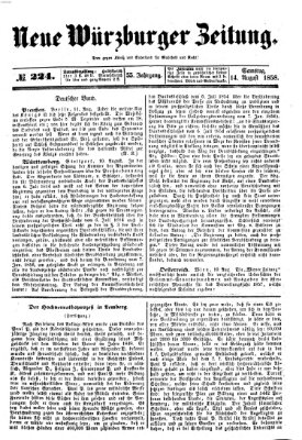 Neue Würzburger Zeitung Samstag 14. August 1858