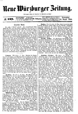 Neue Würzburger Zeitung Donnerstag 19. August 1858