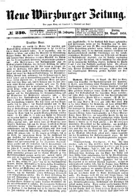 Neue Würzburger Zeitung Freitag 20. August 1858