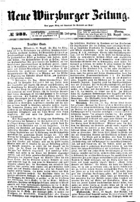 Neue Würzburger Zeitung Montag 23. August 1858