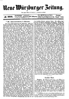 Neue Würzburger Zeitung Dienstag 24. August 1858