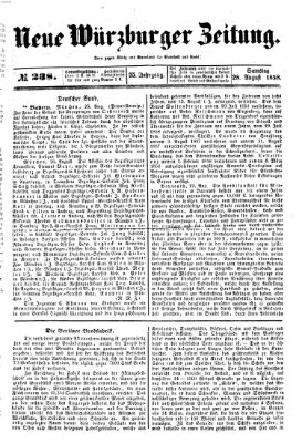 Neue Würzburger Zeitung Samstag 28. August 1858