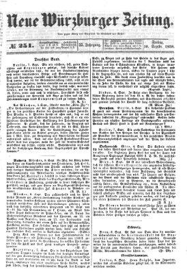 Neue Würzburger Zeitung Freitag 10. September 1858