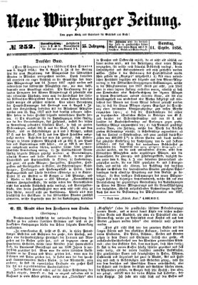 Neue Würzburger Zeitung Samstag 11. September 1858