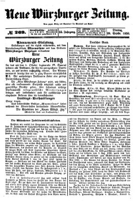 Neue Würzburger Zeitung Dienstag 28. September 1858