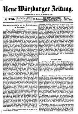 Neue Würzburger Zeitung Dienstag 5. Oktober 1858