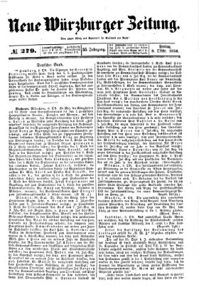 Neue Würzburger Zeitung Freitag 8. Oktober 1858